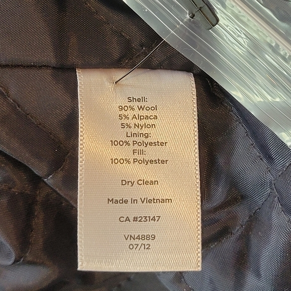 Talbots Wool Alpaca Blue Over Coat Womwn’s Plus 18 New Peacoat Navy Blue - Picture 5 of 7